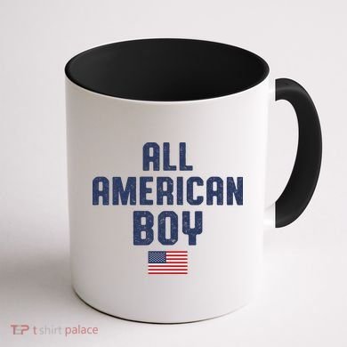 All American Boy USA Flag Coffee Mug back