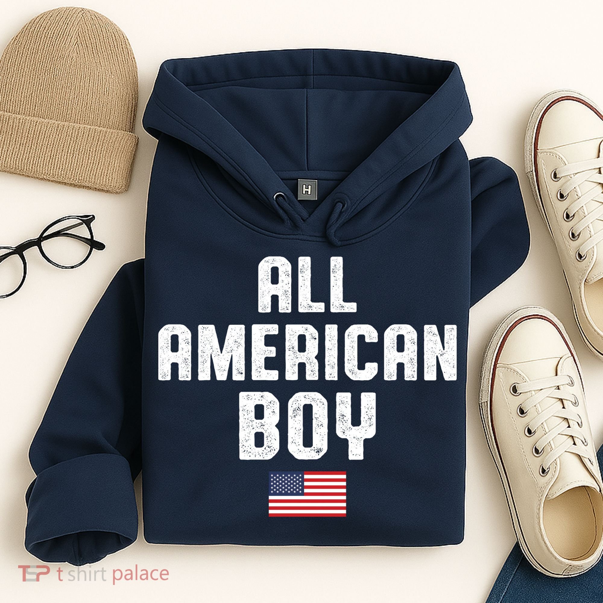 All American Boy USA Flag Hoodie
