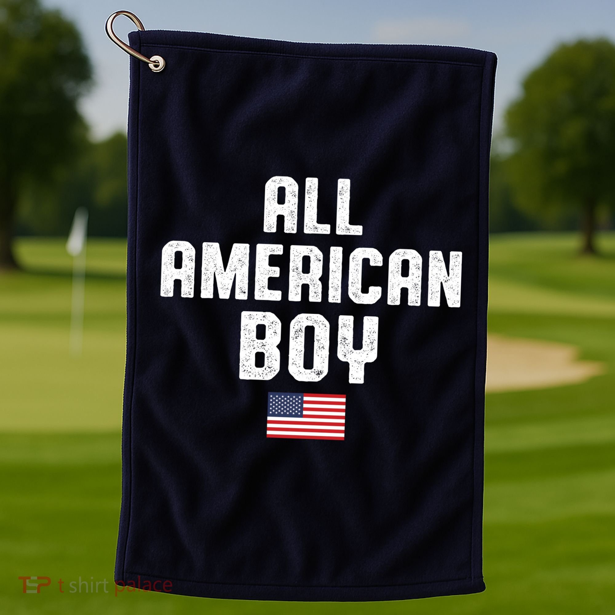 All American Boy USA Flag Golf Towel