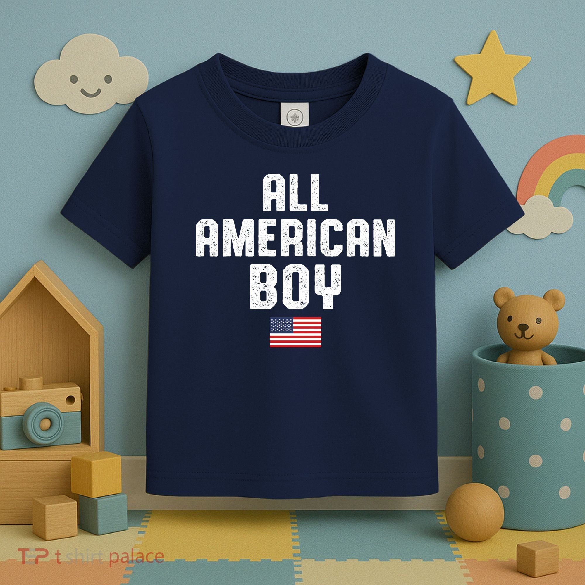 All American Boy USA Flag Toddler T-Shirt