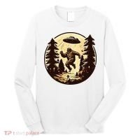 Alien And Bigfoot UFO Bigfoot Alien Long Sleeve Shirt thumb 0