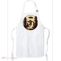 Alien And Bigfoot UFO Bigfoot Alien Apron thumb 0