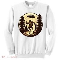 Alien And Bigfoot UFO Bigfoot Alien Sweatshirt thumb 0