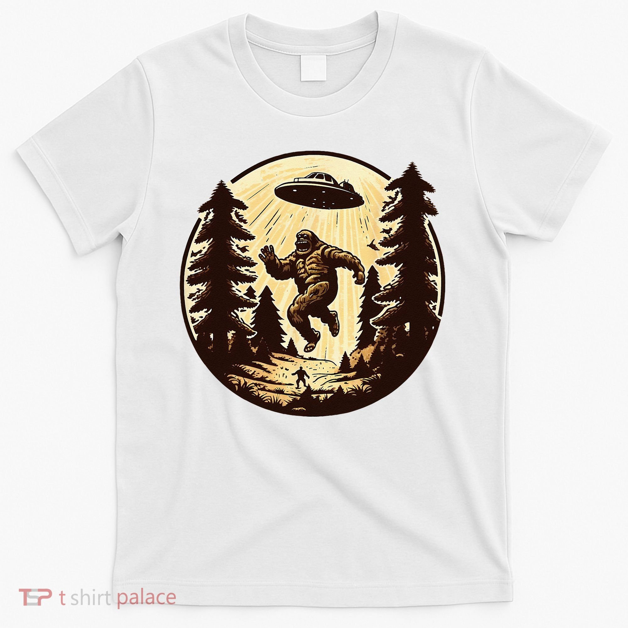Alien And Bigfoot UFO Bigfoot Alien T-Shirt