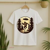 Alien And Bigfoot UFO Bigfoot Alien T-Shirt thumb 2