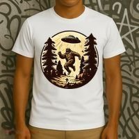 Alien And Bigfoot UFO Bigfoot Alien T-Shirt thumb 3