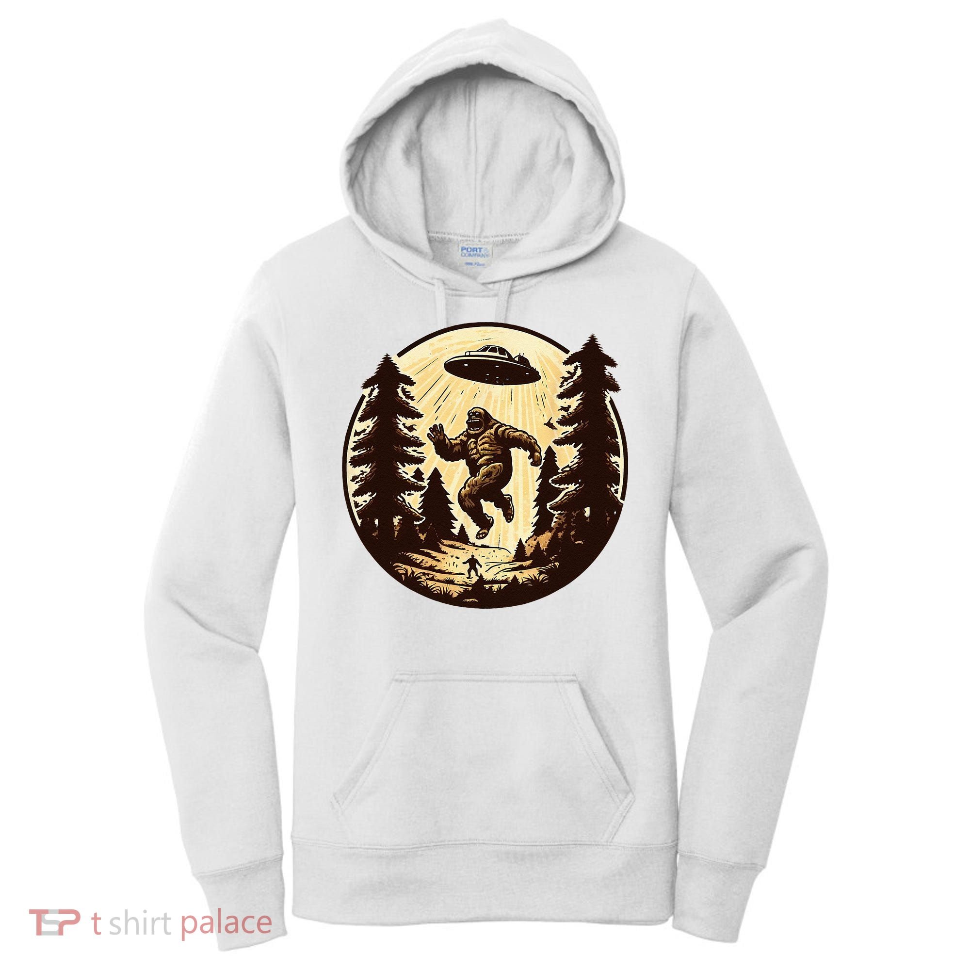 Alien And Bigfoot UFO Bigfoot Alien Women's Hoodie
