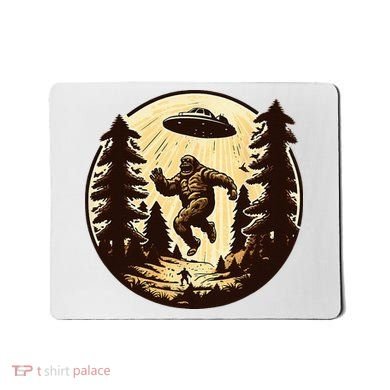 Alien And Bigfoot UFO Bigfoot Alien Mousepad