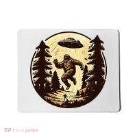 Alien And Bigfoot UFO Bigfoot Alien Mousepad thumb 0