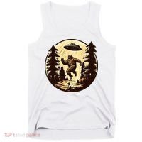 Alien And Bigfoot UFO Bigfoot Alien Tank Top thumb 0