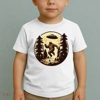 Alien And Bigfoot UFO Bigfoot Alien Toddler T-Shirt thumb 2