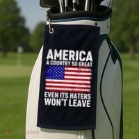 America A Country So Great Even Its Haters WonT Leave Golf Towel thumb 2