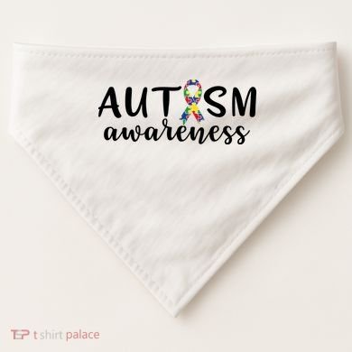 Autism Awareness Cute Autism Awareness Gift USA-Made Doggie Bandana