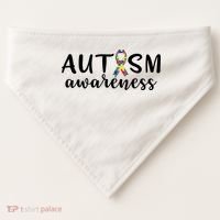 Autism Awareness Cute Autism Awareness Gift USA-Made Doggie Bandana thumb 0