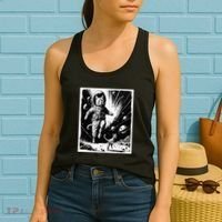 Aliens Abducting cats into Flying UFO Saucer in Cosmic Space Women's Tank Top thumb 2