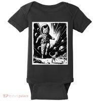 Aliens Abducting cats into Flying UFO Saucer in Cosmic Space Baby Bodysuit thumb 0
