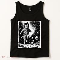 Aliens Abducting cats into Flying UFO Saucer in Cosmic Space Tank Top thumb 2
