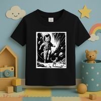 Aliens Abducting cats into Flying UFO Saucer in Cosmic Space Toddler T-Shirt thumb 3