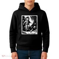 Aliens Abducting cats into Flying UFO Saucer in Cosmic Space Kids Hoodie thumb 4