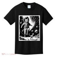 Aliens Abducting cats into Flying UFO Saucer in Cosmic Space Kids T-Shirt thumb 0