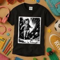 Aliens Abducting cats into Flying UFO Saucer in Cosmic Space Kids T-Shirt thumb 3
