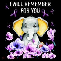 Alzheimer Awareness Cute Elephant I Will Remember For You Doggie Tank thumb 4
