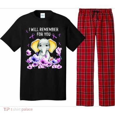 Alzheimer Awareness Cute Elephant I Will Remember For You Pajama Set