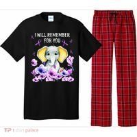 Alzheimer Awareness Cute Elephant I Will Remember For You Pajama Set thumb 0