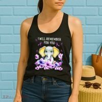 Alzheimer Awareness Cute Elephant I Will Remember For You Women's Tank Top thumb 2