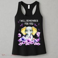 Alzheimer Awareness Cute Elephant I Will Remember For You Women's Tank Top thumb 3
