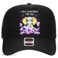 Alzheimer Awareness Cute Elephant I Will Remember For You Hat thumb 0