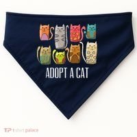 Adopt A Cat Shirt Cat Rescue Cat Adoption USA-Made Doggie Bandana thumb 0