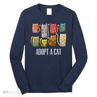 Adopt A Cat Shirt Cat Rescue Cat Adoption Long Sleeve Shirt thumb 0