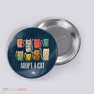 Adopt A Cat Shirt Cat Rescue Cat Adoption Button