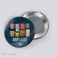 Adopt A Cat Shirt Cat Rescue Cat Adoption Button thumb 0
