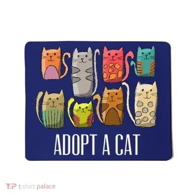Adopt A Cat Shirt Cat Rescue Cat Adoption Mousepad