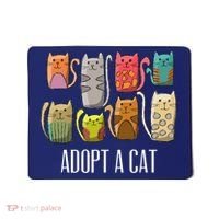 Adopt A Cat Shirt Cat Rescue Cat Adoption Mousepad thumb 0