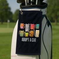 Adopt A Cat Shirt Cat Rescue Cat Adoption Golf Towel thumb 2