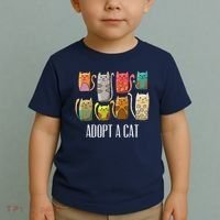 Adopt A Cat Shirt Cat Rescue Cat Adoption Toddler T-Shirt thumb 2