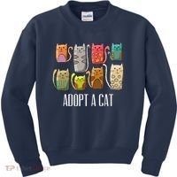 Adopt A Cat Shirt Cat Rescue Cat Adoption Kids Sweatshirt thumb 0