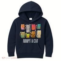Adopt A Cat Shirt Cat Rescue Cat Adoption Kids Hoodie thumb 0