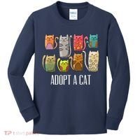 Adopt A Cat Shirt Cat Rescue Cat Adoption Kids Long Sleeve Shirt thumb 0