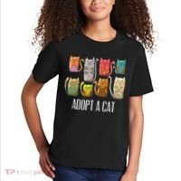 Adopt A Cat Shirt Cat Rescue Cat Adoption Kids T-Shirt thumb 2
