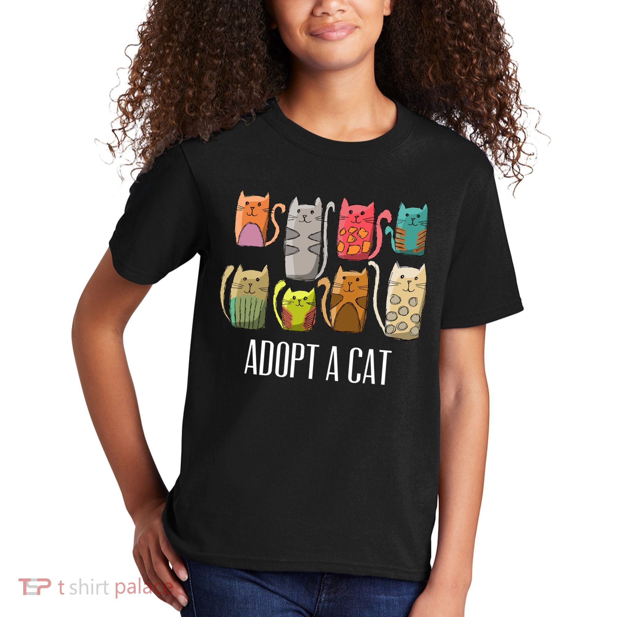 Adopt A Cat Shirt Cat Rescue Cat Adoption Kids T-Shirt