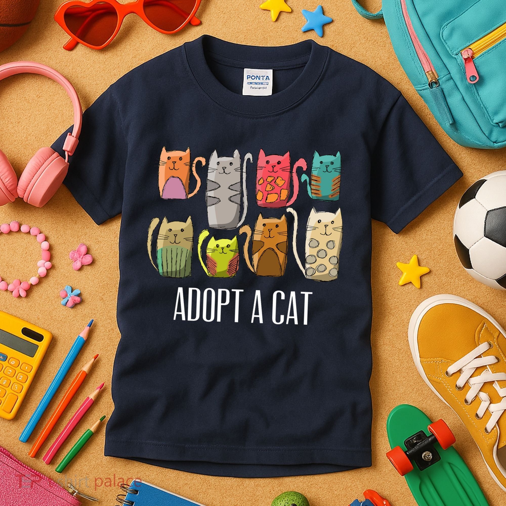 Adopt A Cat Shirt Cat Rescue Cat Adoption Kids T-Shirt