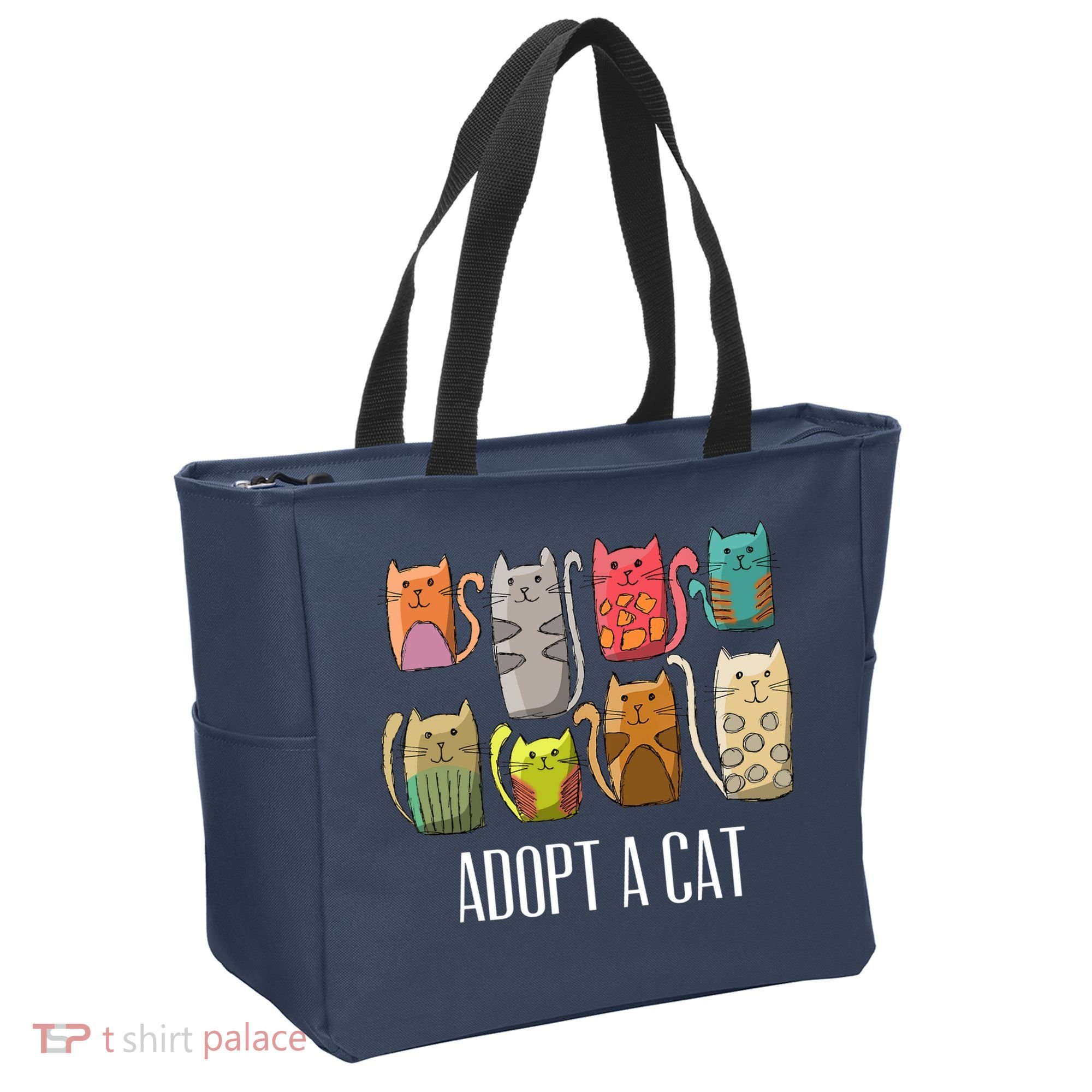 Adopt A Cat Shirt Cat Rescue Cat Adoption Tote Bag