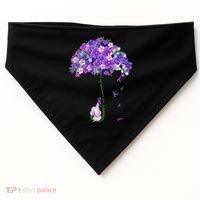 Alzheimer Awareness Cute Elephant I Will Remember For You USA-Made Doggie Bandana thumb 0