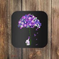 Alzheimer Awareness Cute Elephant I Will Remember For You Coaster thumb 0