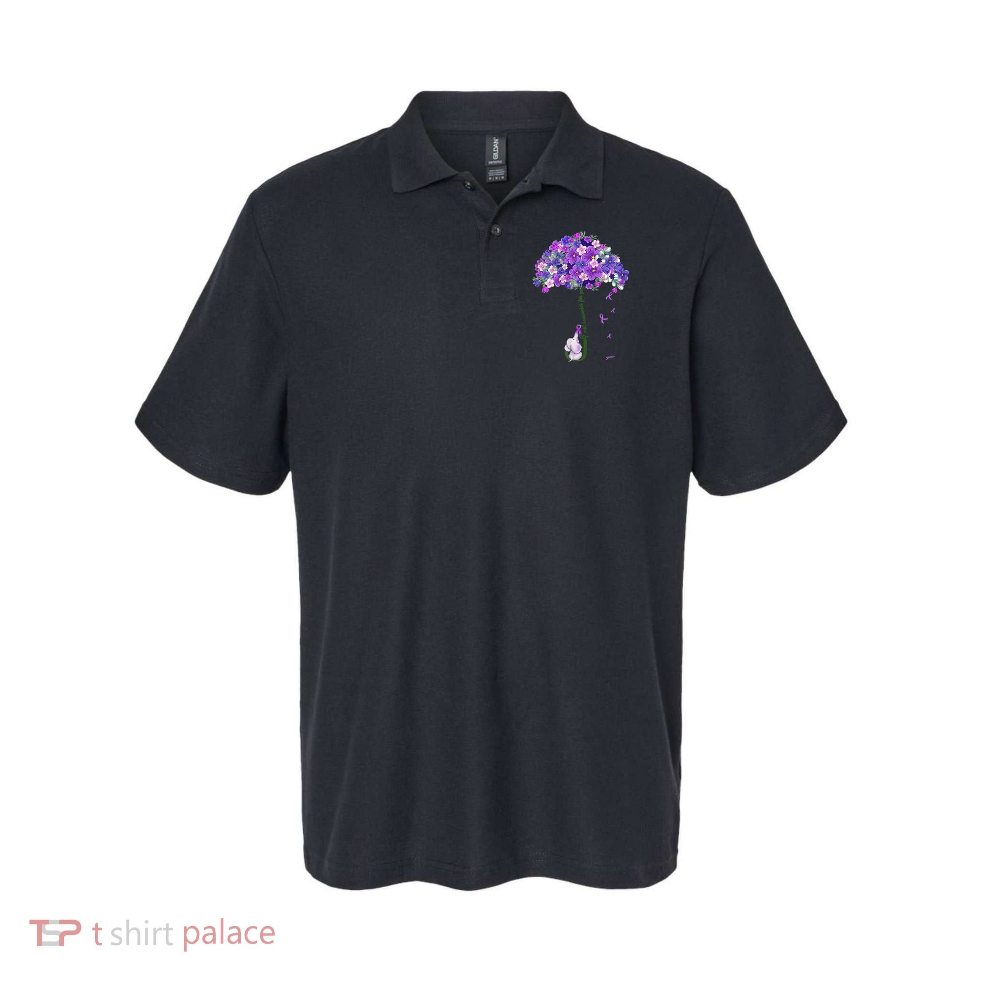Alzheimer Awareness Cute Elephant I Will Remember For You Polo