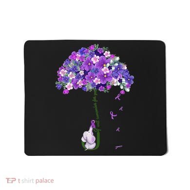 Alzheimer Awareness Cute Elephant I Will Remember For You Mousepad